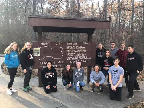 Students at Giant City Nature Trail
