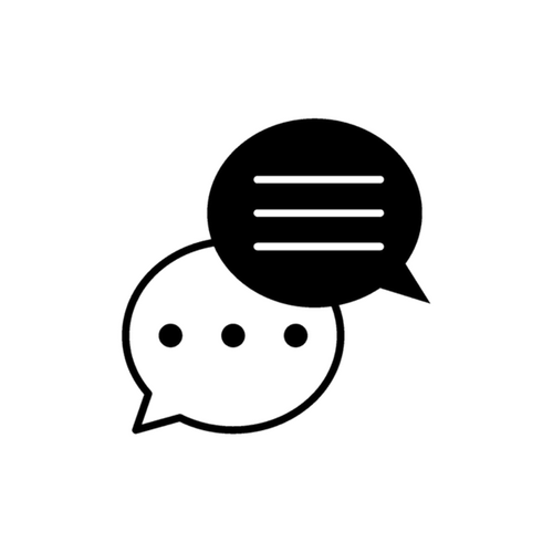 two speech bubbles