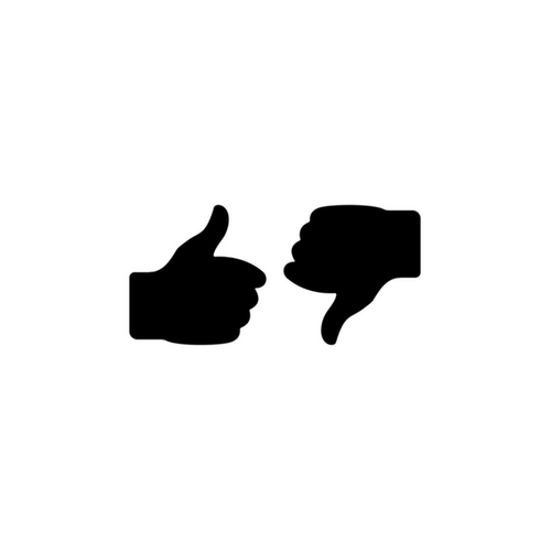 thumbs up thumbs down icon