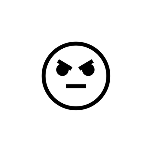 Angry face icon