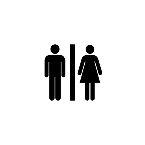 Male and female people icons