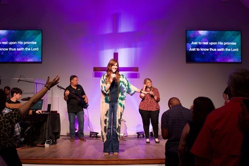 worship team on stage