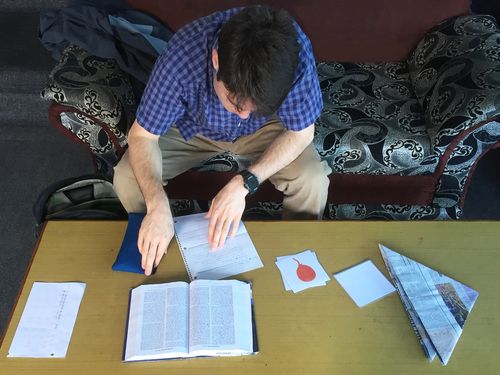 YWAM Vancouver Staff Studying Bible.