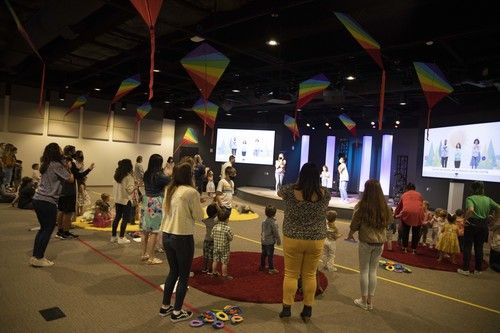 Preschool Kids Singing and Dancing in Service