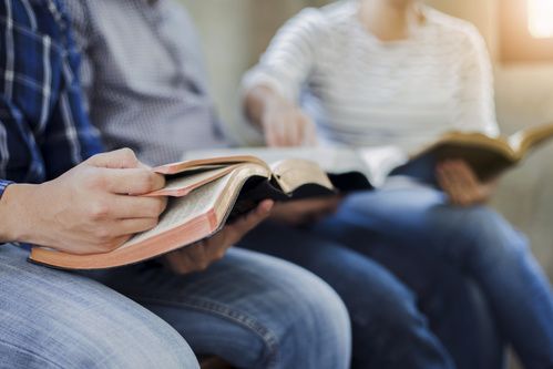 People studying bible