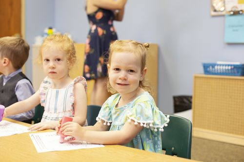 small child playing with toys at the first redeemer church nursery