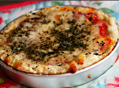 Pizza cooked in a Kenner Mini Wave Oven
