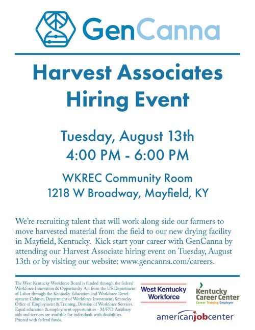 GenCanna Hiring Event Flyer