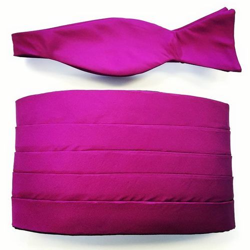 solid silk cummerbund set