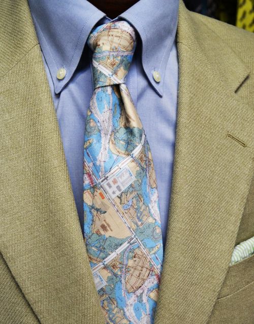 Charleston Map Tie
