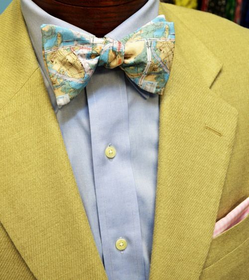 Charleston map bow tie