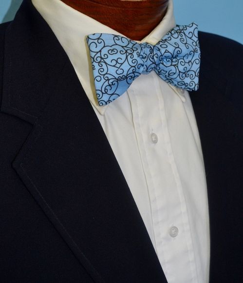 ironwork blue bow tie