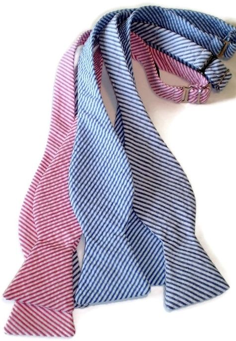 seersucker bow ties