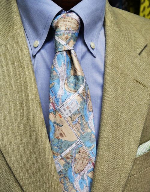 Charleston Map Tie
