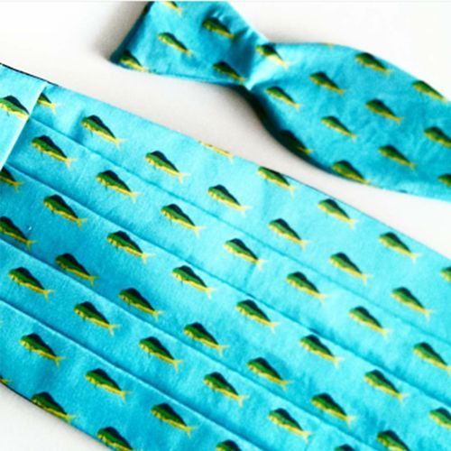 mahi mahi fish cummerbund set