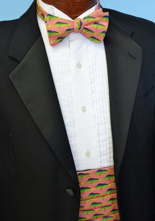 mahi mahi fish cummerbund set