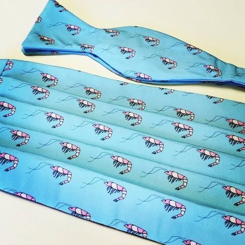 shrimp cummerbund set
