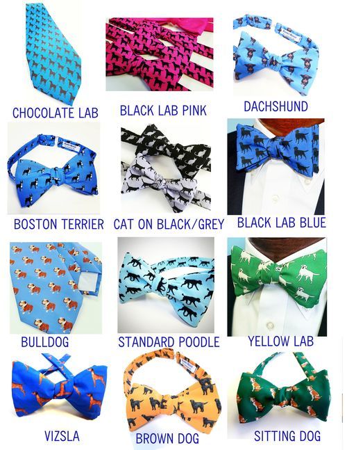 bow ties and ties with pets on them