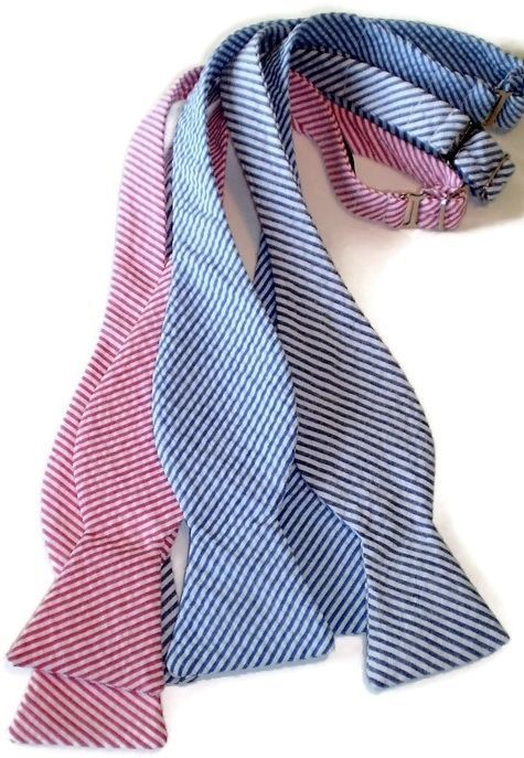 seersucker bow ties