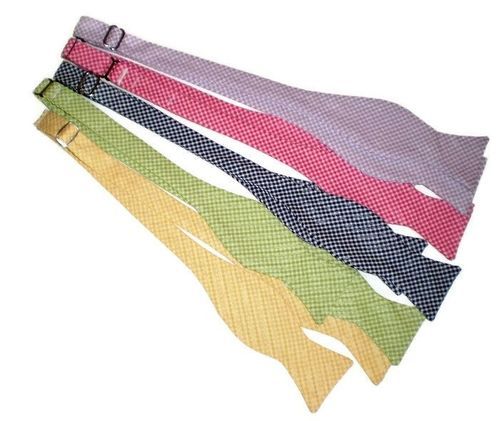 seersucker gingham bow ties