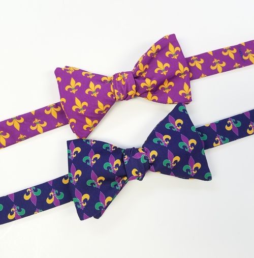 fleur de lis bow ties mardi gras